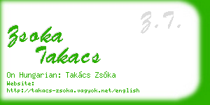 zsoka takacs business card